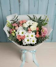 Букет цветов из:  Розы, Лизиантусы и Хризантемы #REPLACE_PRED# Алексеевском