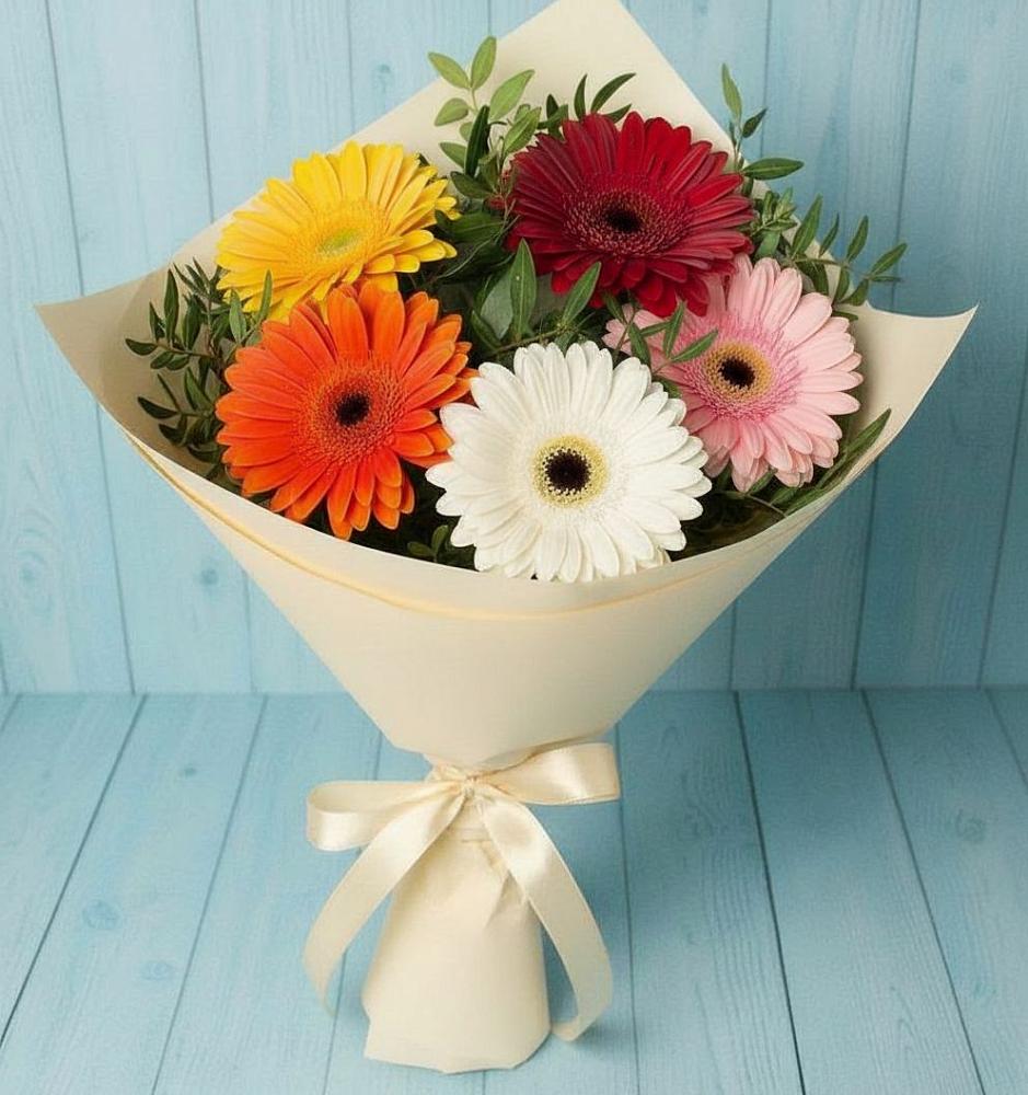Букет цветов из: Герберы в Алексеевском