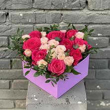 Цветочная композиция из Розы в коробке #REPLACE_PRED# Алексеевском