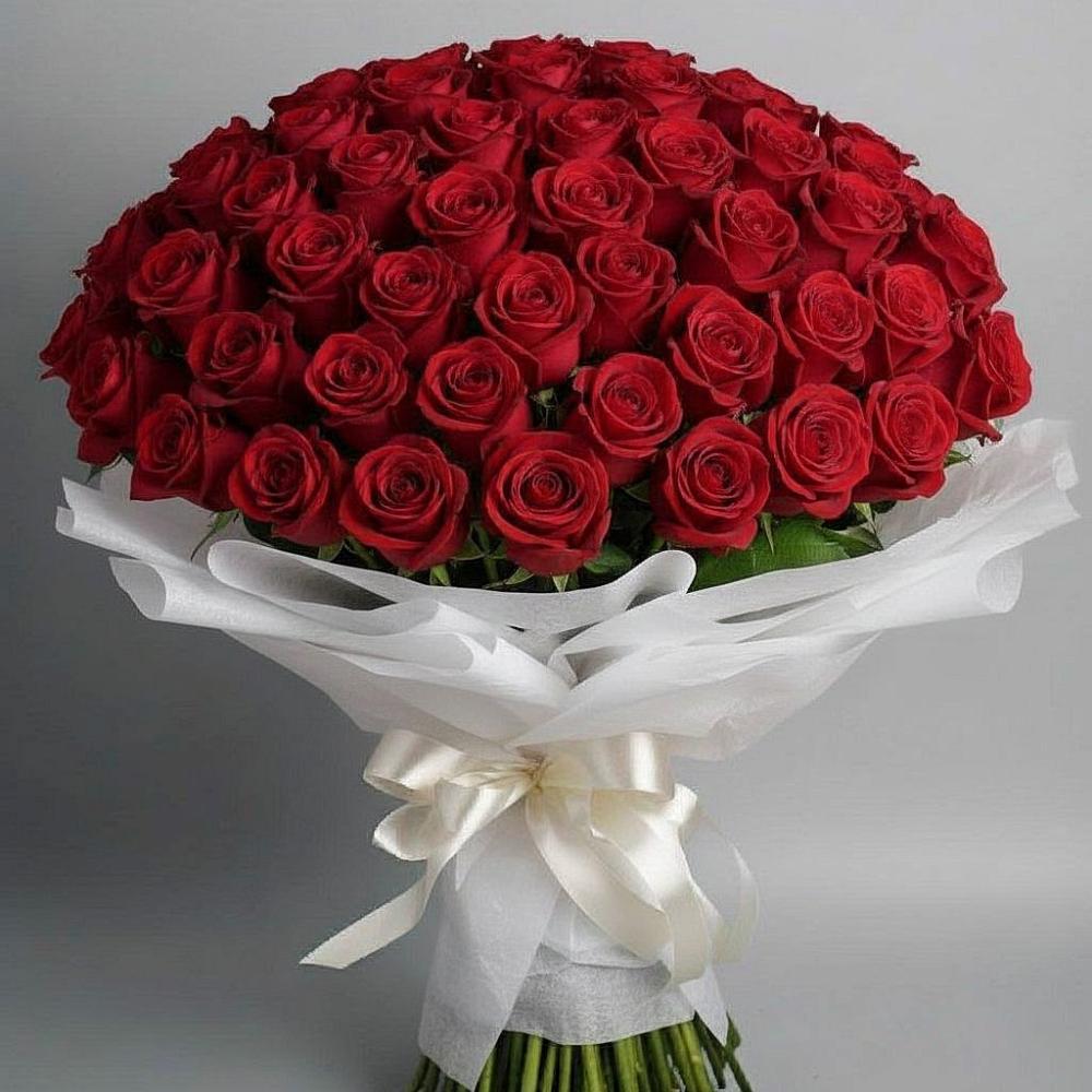 Букет 101 Красная роза Блэк Мэджик в Алексеевском