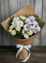 Букет цветов из:  Хризантемы и Розы в Алексеевском