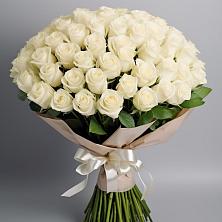 Букет 101 беля роза Белоснежка в Алексеевском