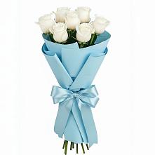 Букет 7 белых роз Проуд в Алексеевском