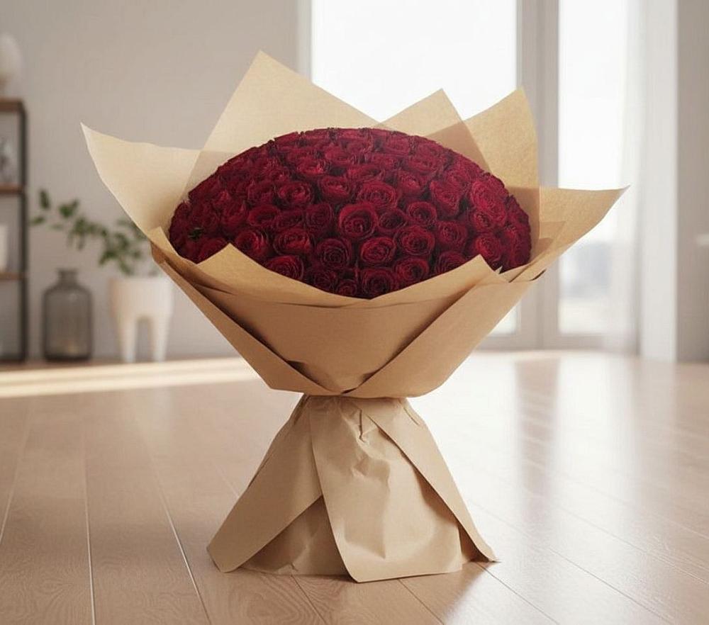 Букет 101 Красная роза в Алексеевском