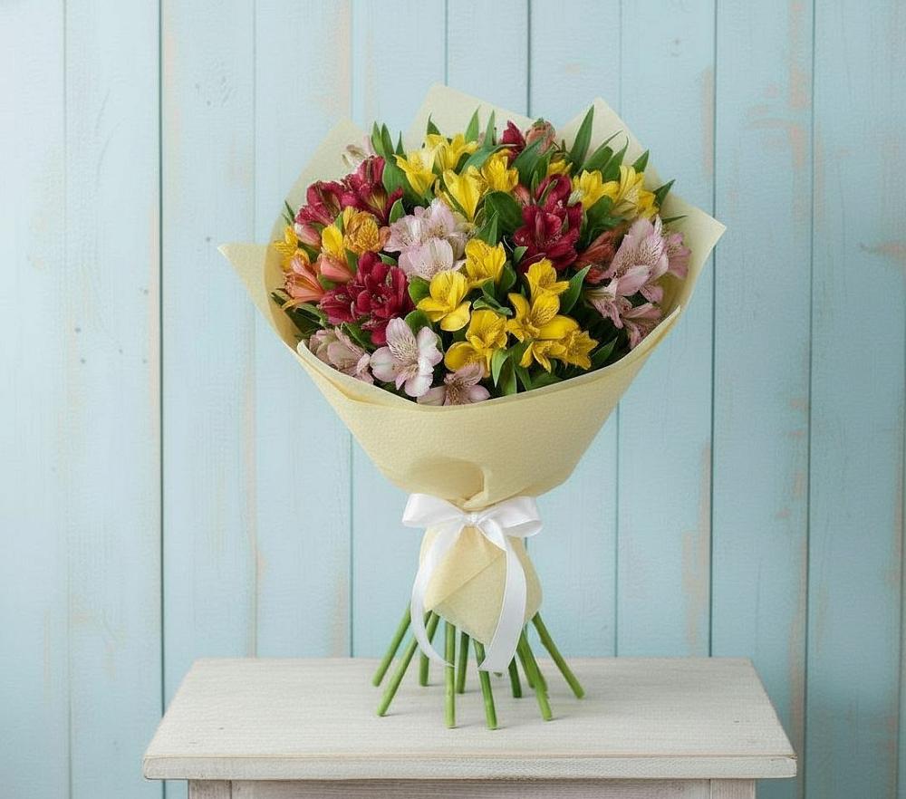 Букет цветов из: Альстромерии в Алексеевском